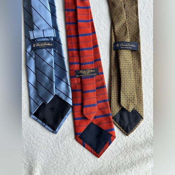 Brooks Brothers Makers Silk Tie Stripe Men‎ Necktie - REPP Lot Of 3 - Picture 3 of 7